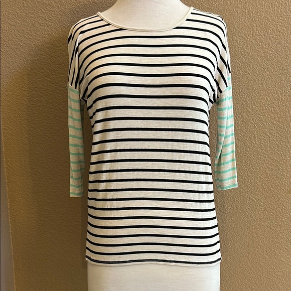 Anthropologie Tops - Olive & Oak/Anthropologie Striped Black and White Women's Top